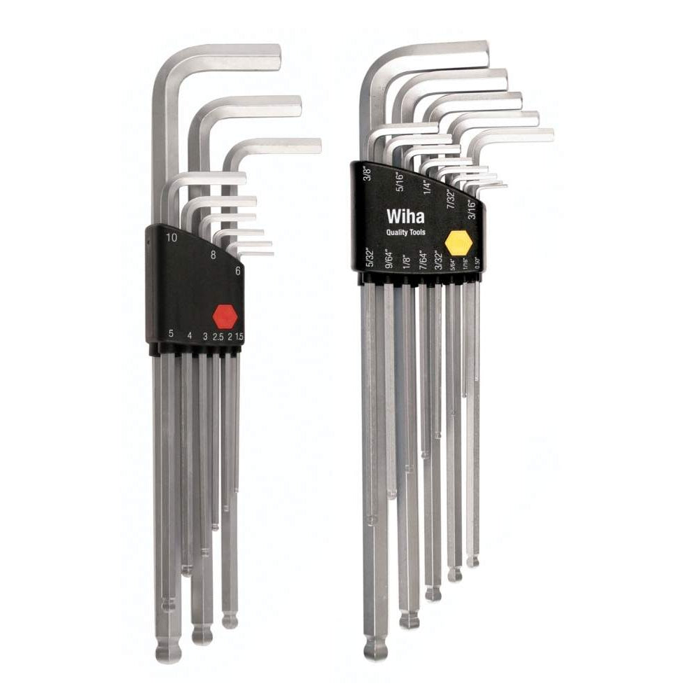 Wiha 66993 Ball End Hex L-Key Chrome Inch/Metric 22 Piece Set