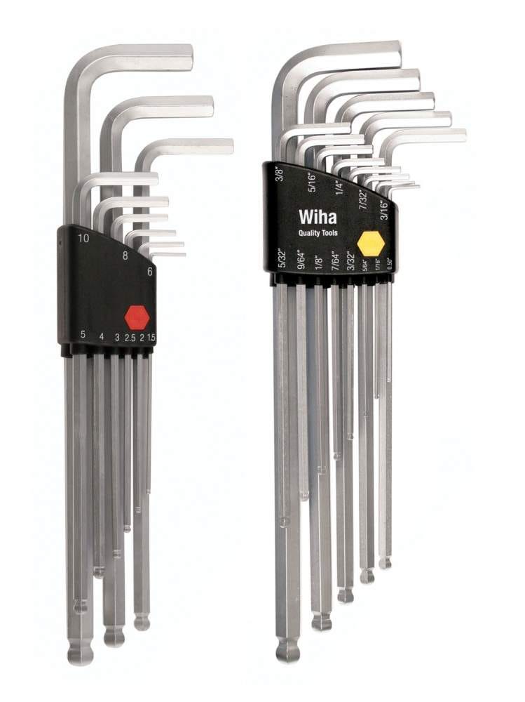 Wiha 66993 Ball End Hex L-Key Chrome Inch/Metric 22 Piece Set