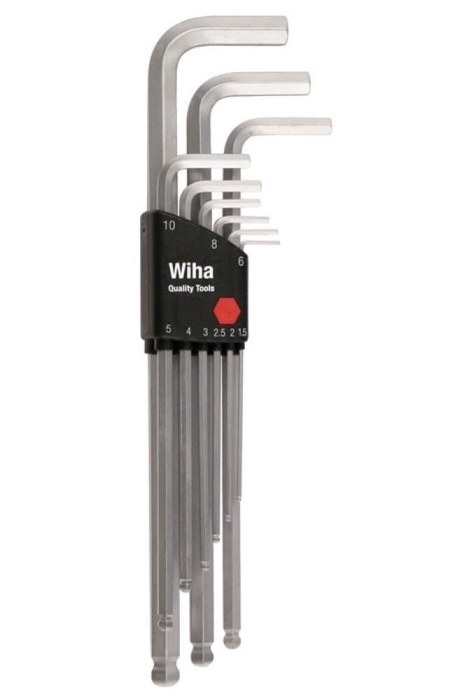 Wiha 66994 Ball End Hex L-Key Chrome Metric 9 Piece Set