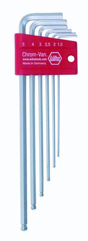 Wiha 66995 Ball End Hex L Key Chrome Metric 6 Piece Set