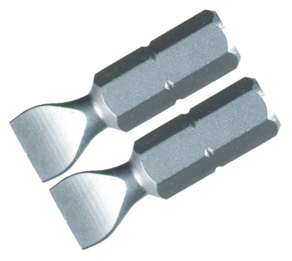 Wiha 71054 Slotted Insert Bit 8.0 x 25mm 2 Pk