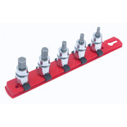Wiha 71394 Hex Metric Bit Socket 3/8" Square Drive 5 Piece Set