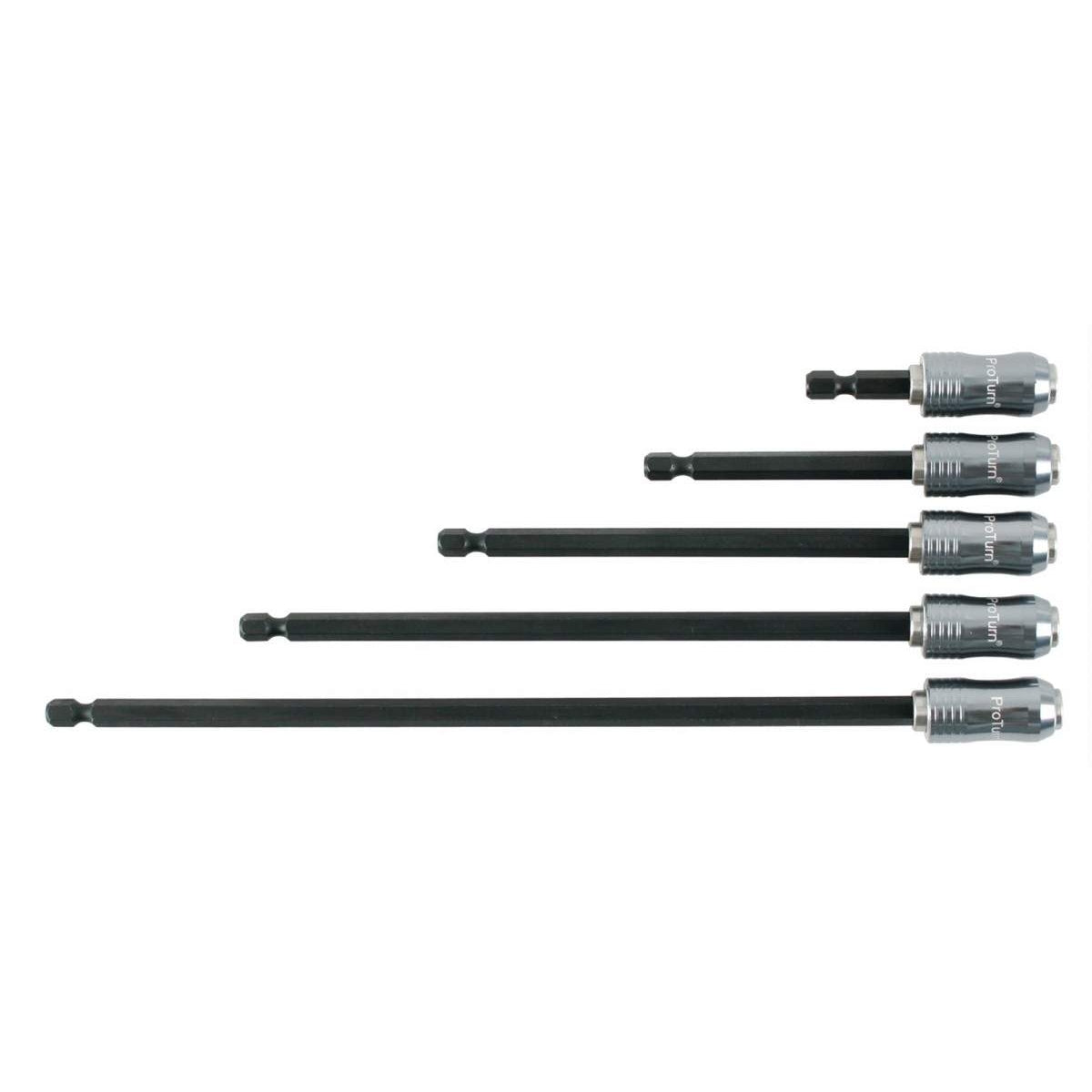 Wiha 71474 Proturn 1/4" Quick Release Bit Holder Magnetic 5 Piece Set
