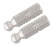Wiha 71716 Ball End Hex Inch Insert Bit 3/16" 2Pk