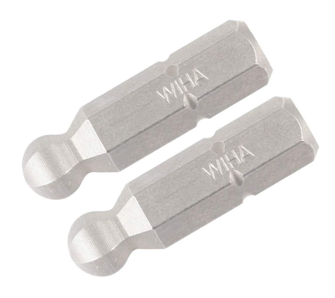 Wiha 71716 Ball End Hex Inch Insert Bit 3/16" 2Pk