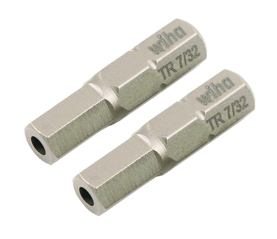 Wiha 71977 Security Hex Insert Bit 7/32" x 25mm 2Pk