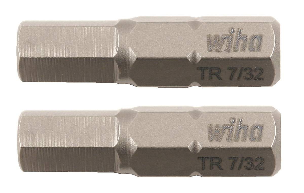 Wiha 71977 Security Hex Insert Bit 7/32" x 25mm 2Pk