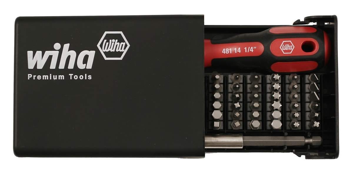 Wiha 71994 Bits Collector Torx/Slotted/Phillips/Square/Hex 38 Piece Set