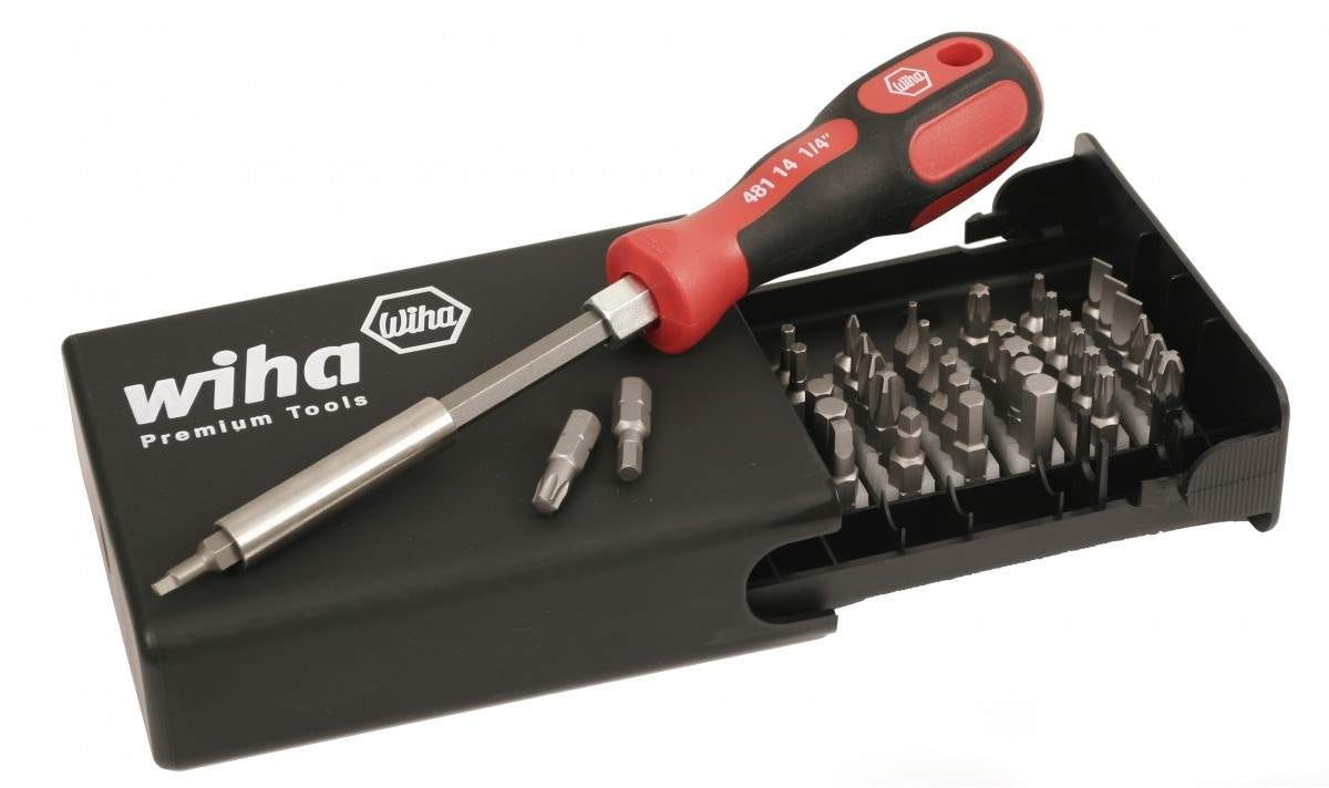 Wiha 71994 Bits Collector Torx/Slotted/Phillips/Square/Hex 38 Piece Set