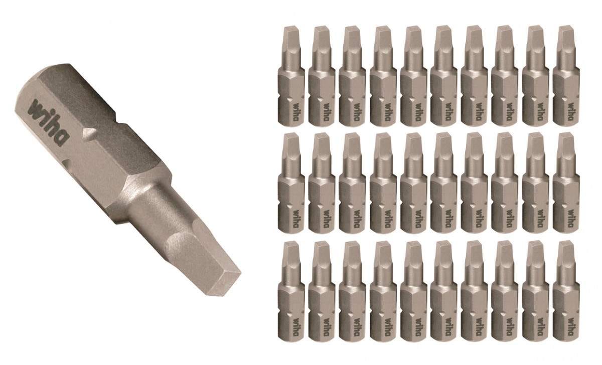 Wiha 72537 Square Contractor Bits #1 30-Piece