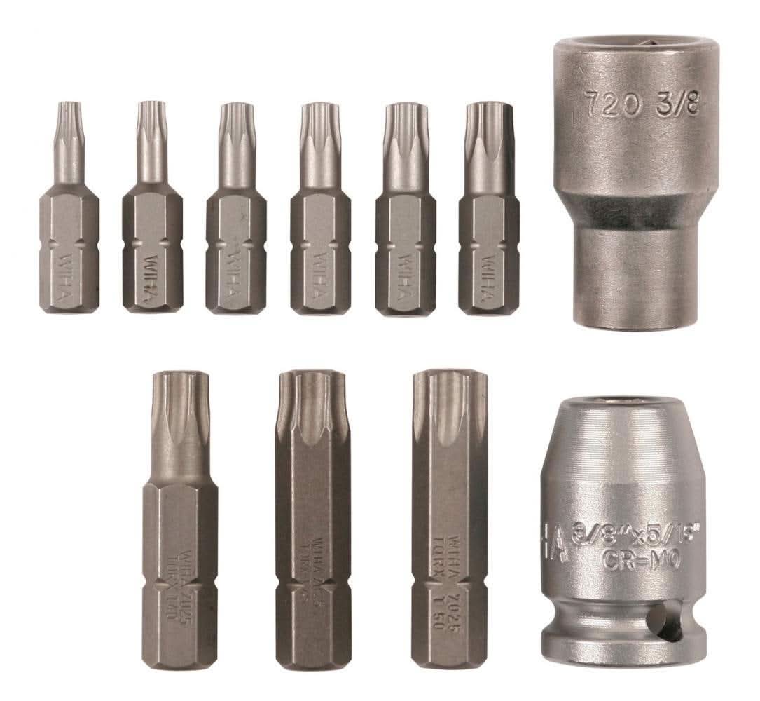 Wiha 72590 Socket & Torx Bit Set 11-Piece Set