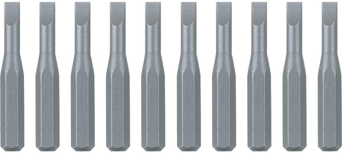 Wiha 75605 System 4 10 Pack Slotted Micro Bits 1.8 x 28mm