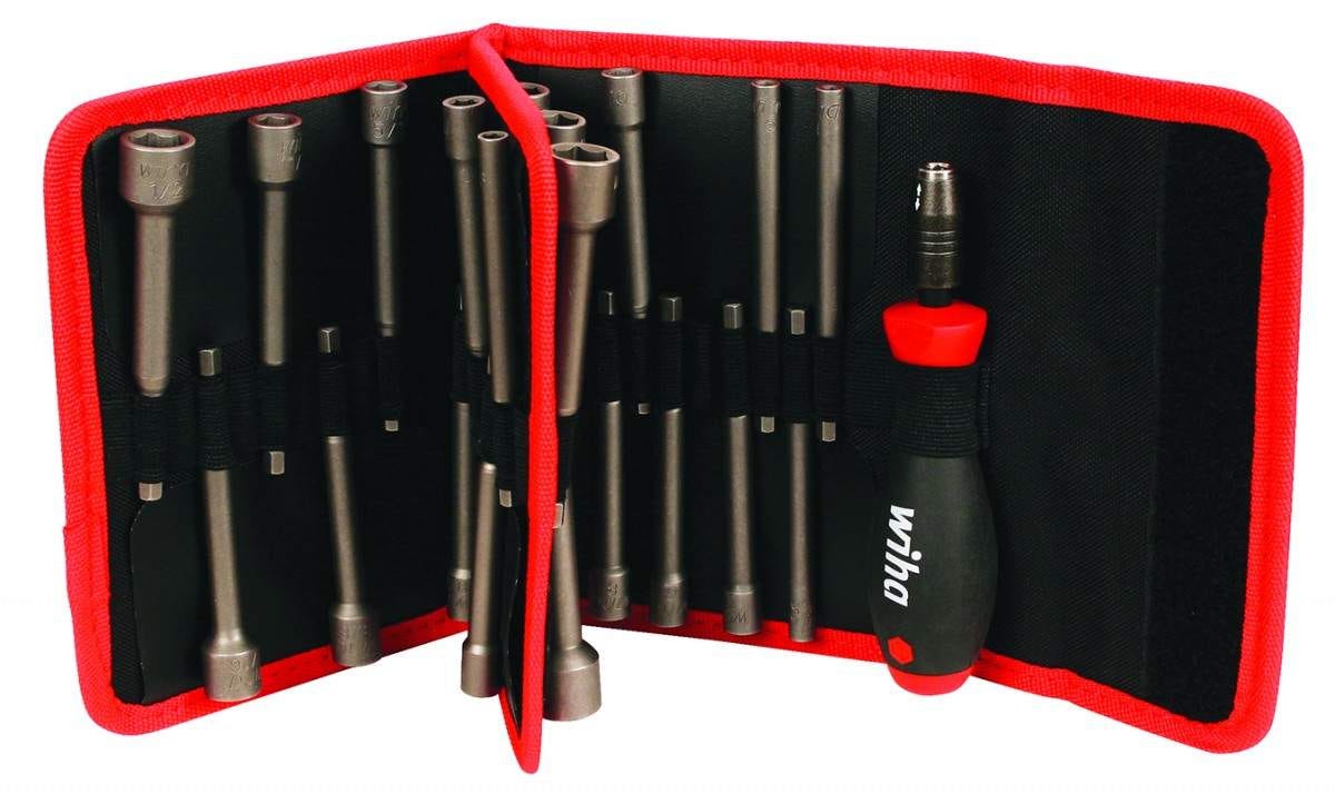 Wiha 76084 Combination 22 Piece Inch &amp; Metric Power blade nut drivers Set