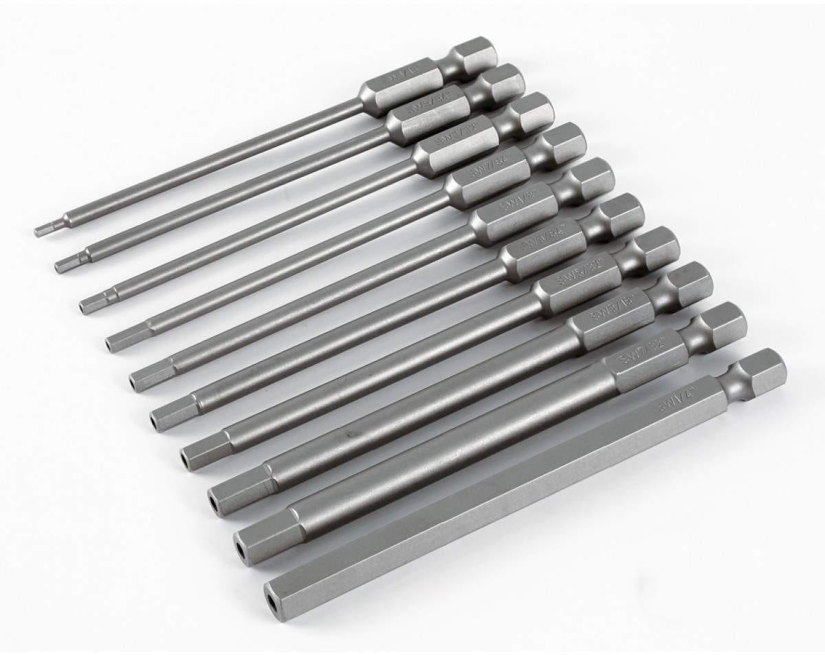 Wiha 76096 Security Hex Inch Power Blades 10 piece set