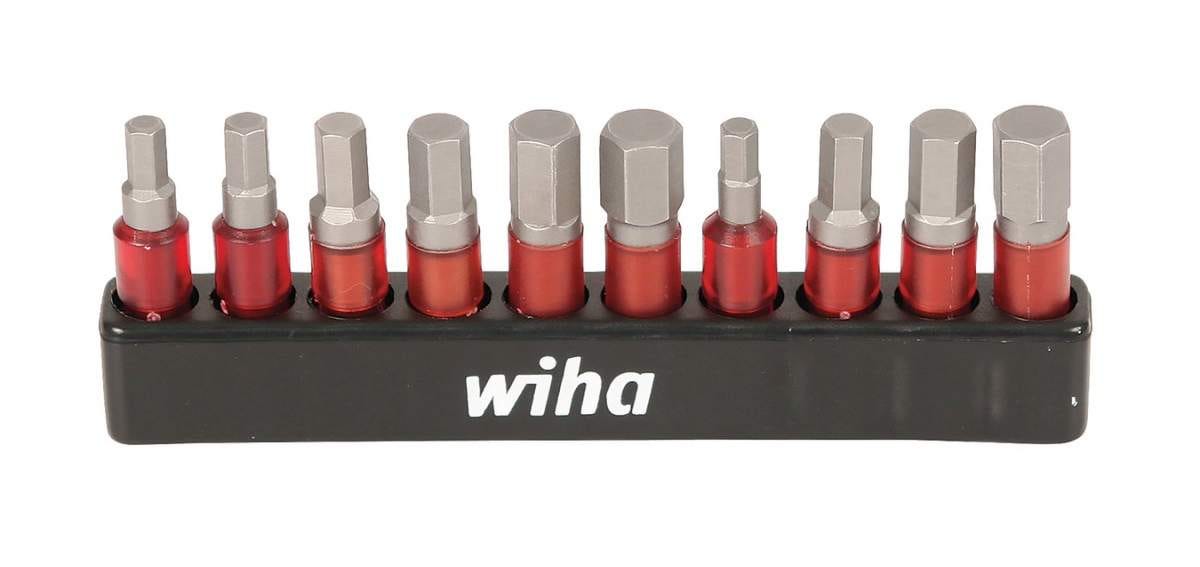 Wiha 76876 Terminator Impact Insert Hex Bits Inch/Metric 10-Piece Set