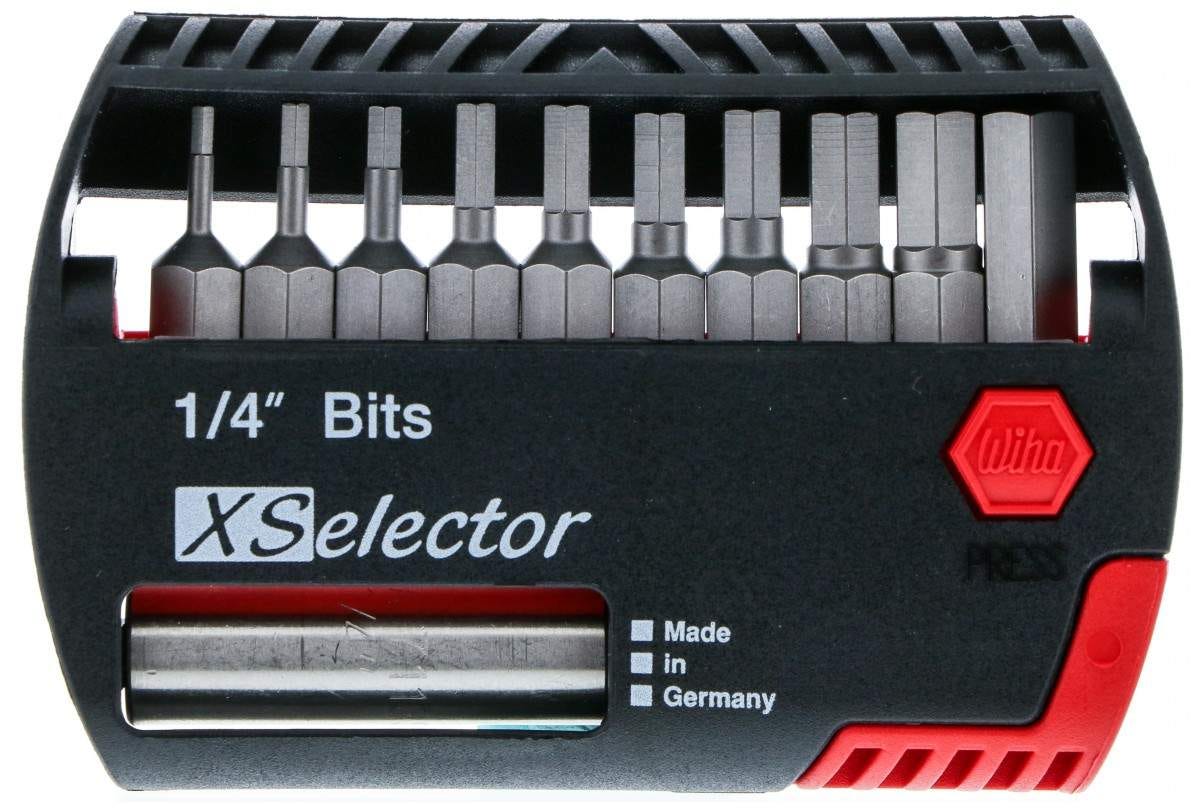 Wiha 79446 Hex Inch XSelector Bit Set with Quick Release Holder