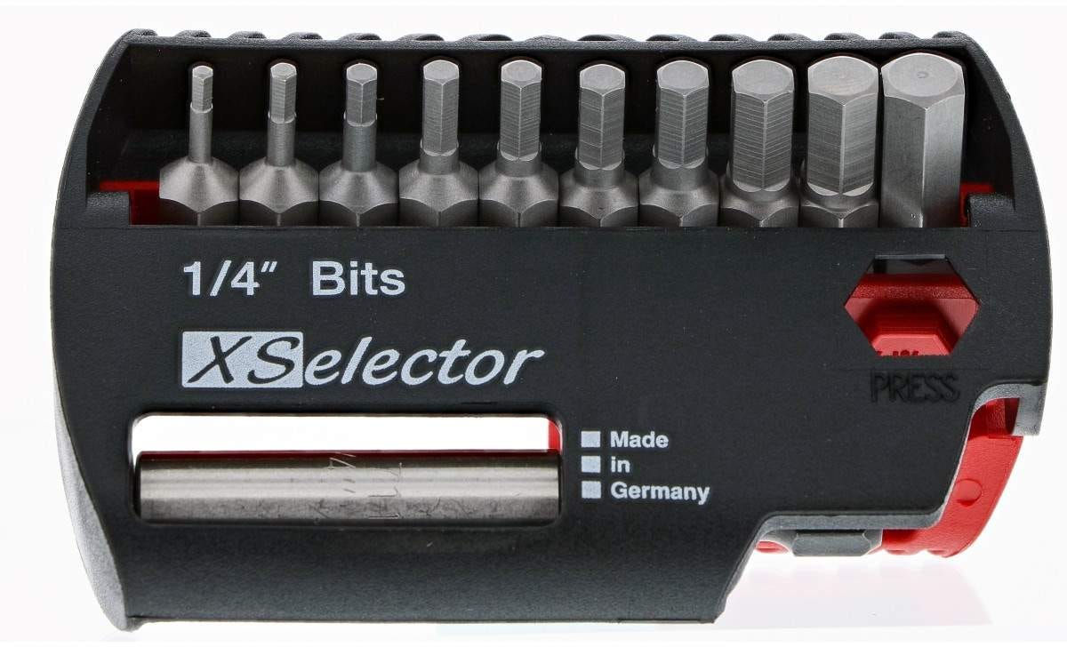 Wiha 79446 Hex Inch XSelector Bit Set with Quick Release Holder