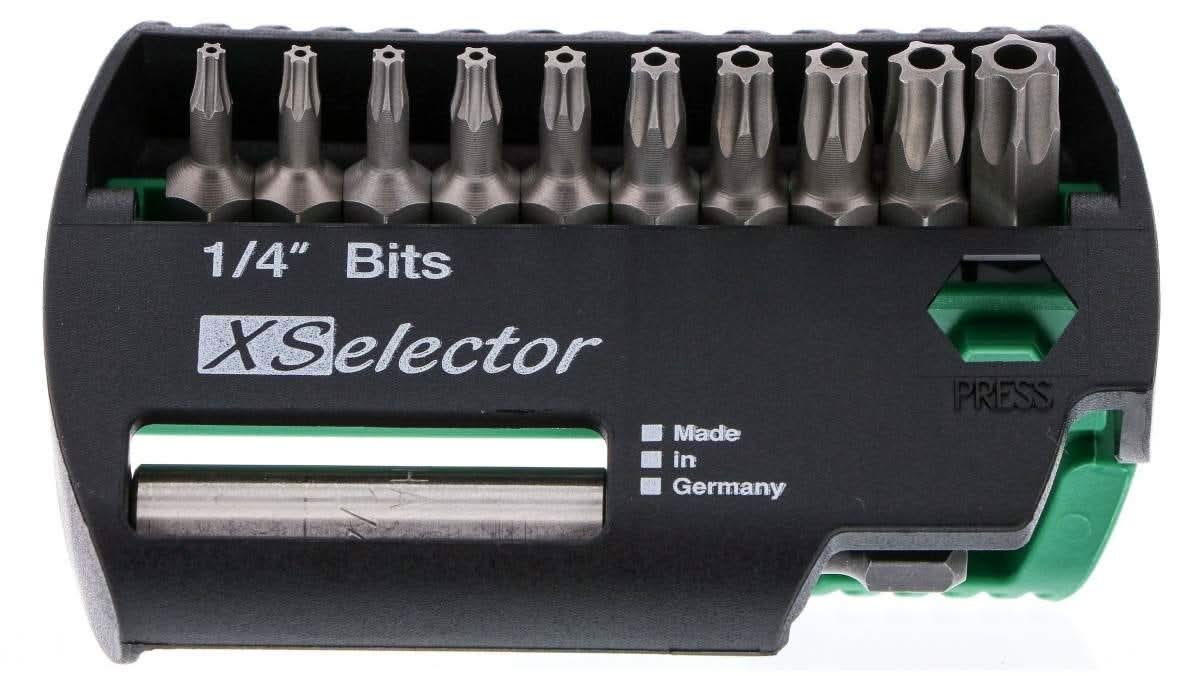Wiha 79447 Security Torx XSelector Bit Set with Quick Release Holder