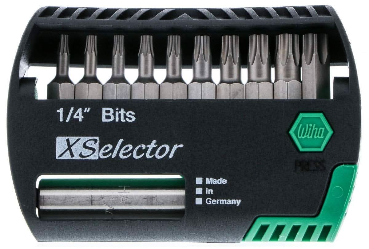 Wiha 79447 Security Torx XSelector Bit Set with Quick Release Holder