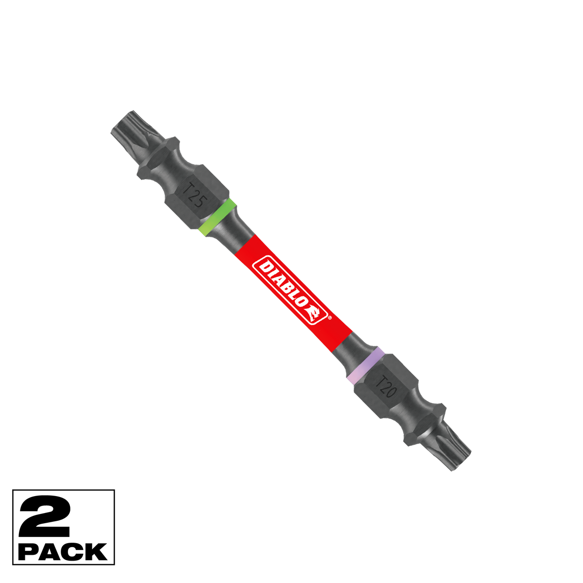 Diablo 2-1/2 in. Double-Ended Torx T20/T25 Drive Bit (DDET20T25P2)
