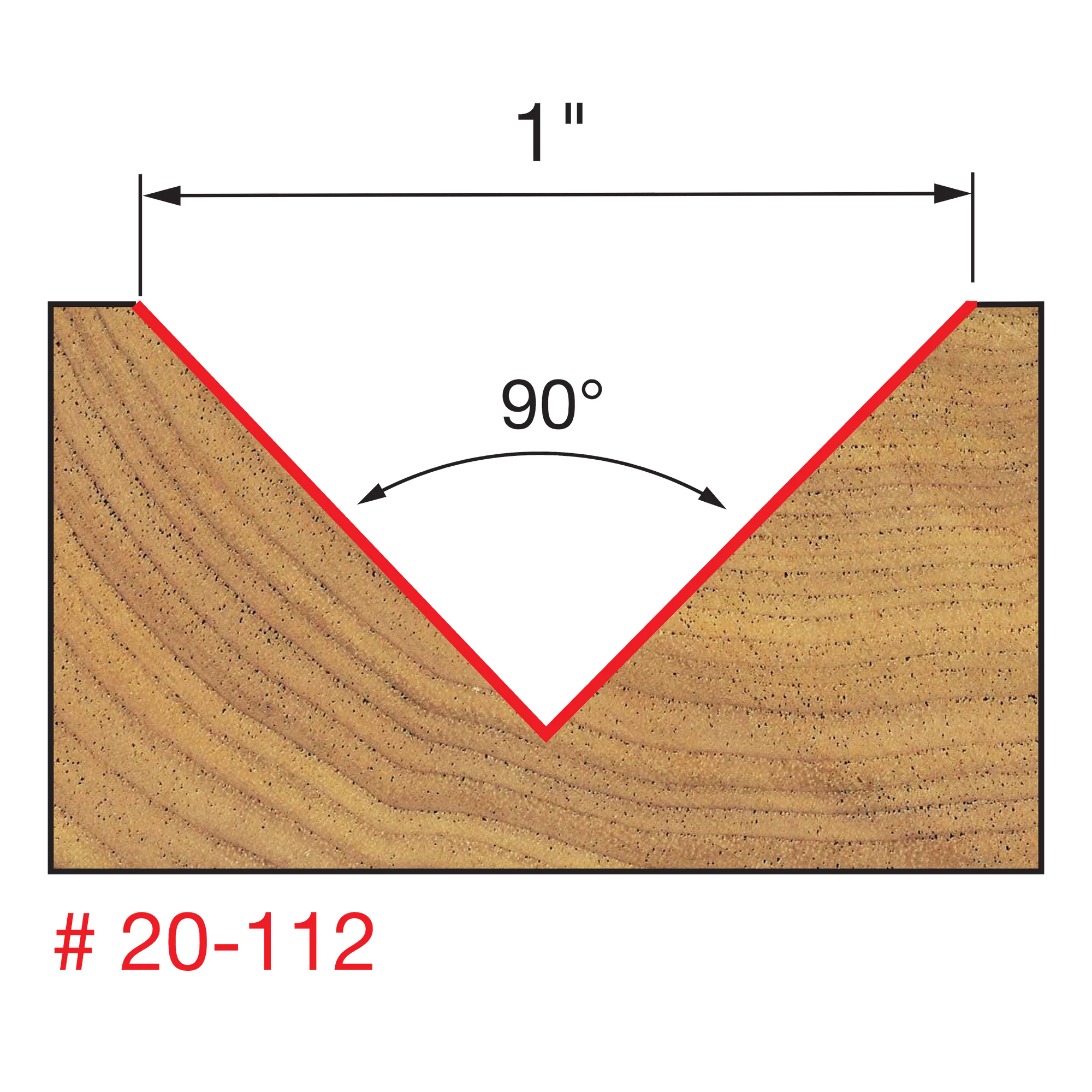 Freud 20-112 1-Inch V Grooving Router Bit