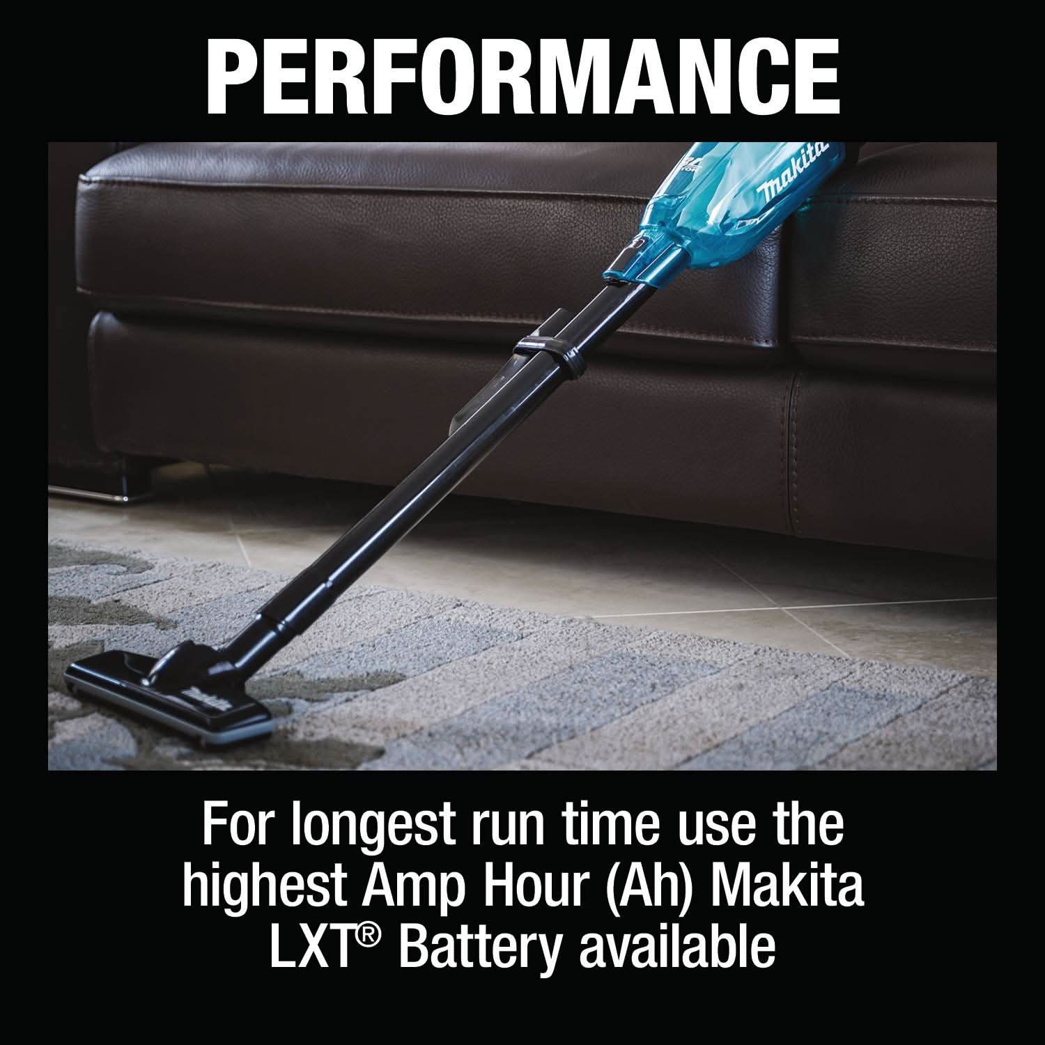 Makita XLC09R1B 18V LXT Lithium-ion Brushless Cordless 4-Speed Compact Stick Vacuum Kit, w/ Push Button (2.0Ah)