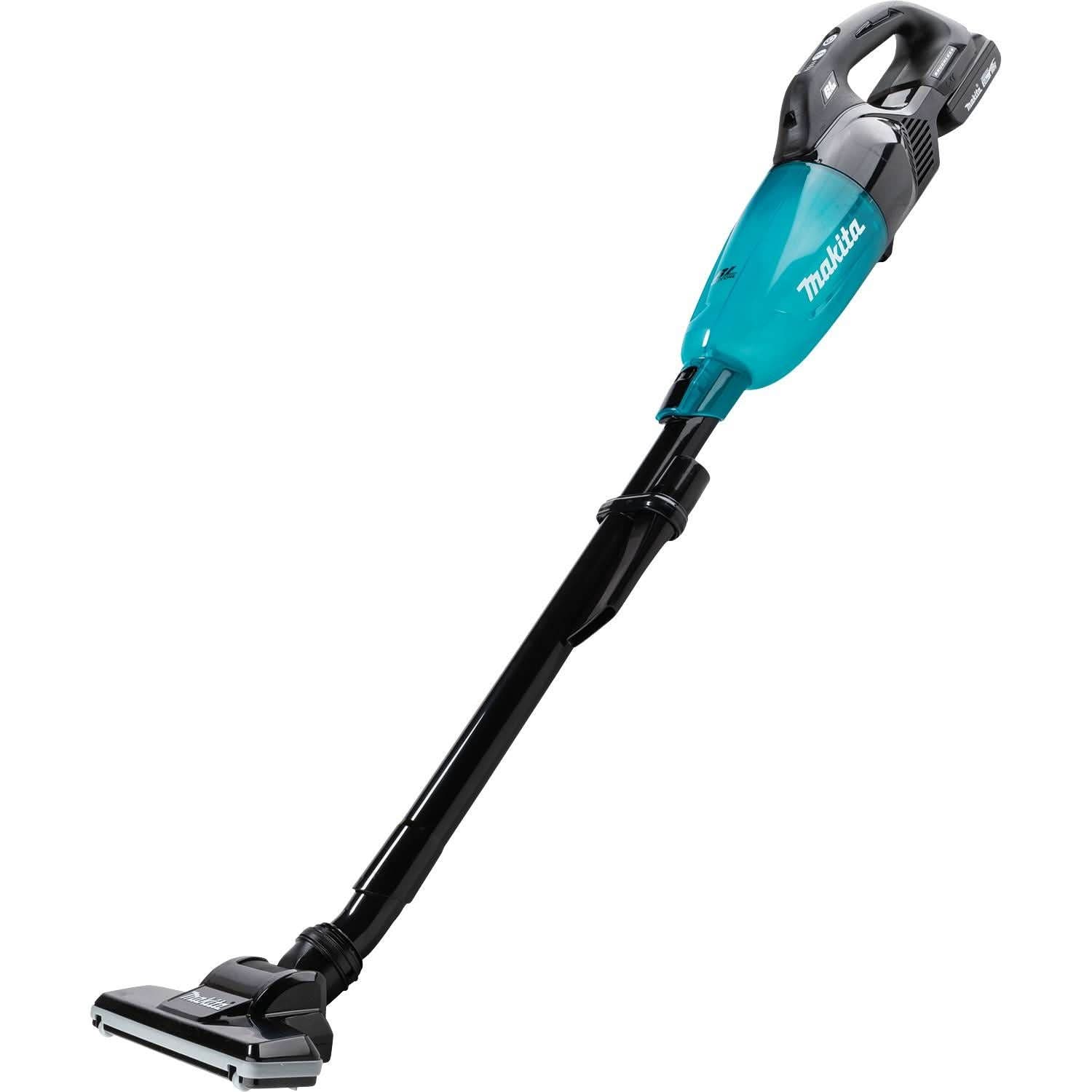 Makita XLC09R1B 18V LXT Lithium-ion Brushless Cordless 4-Speed Compact Stick Vacuum Kit, w/ Push Button (2.0Ah)