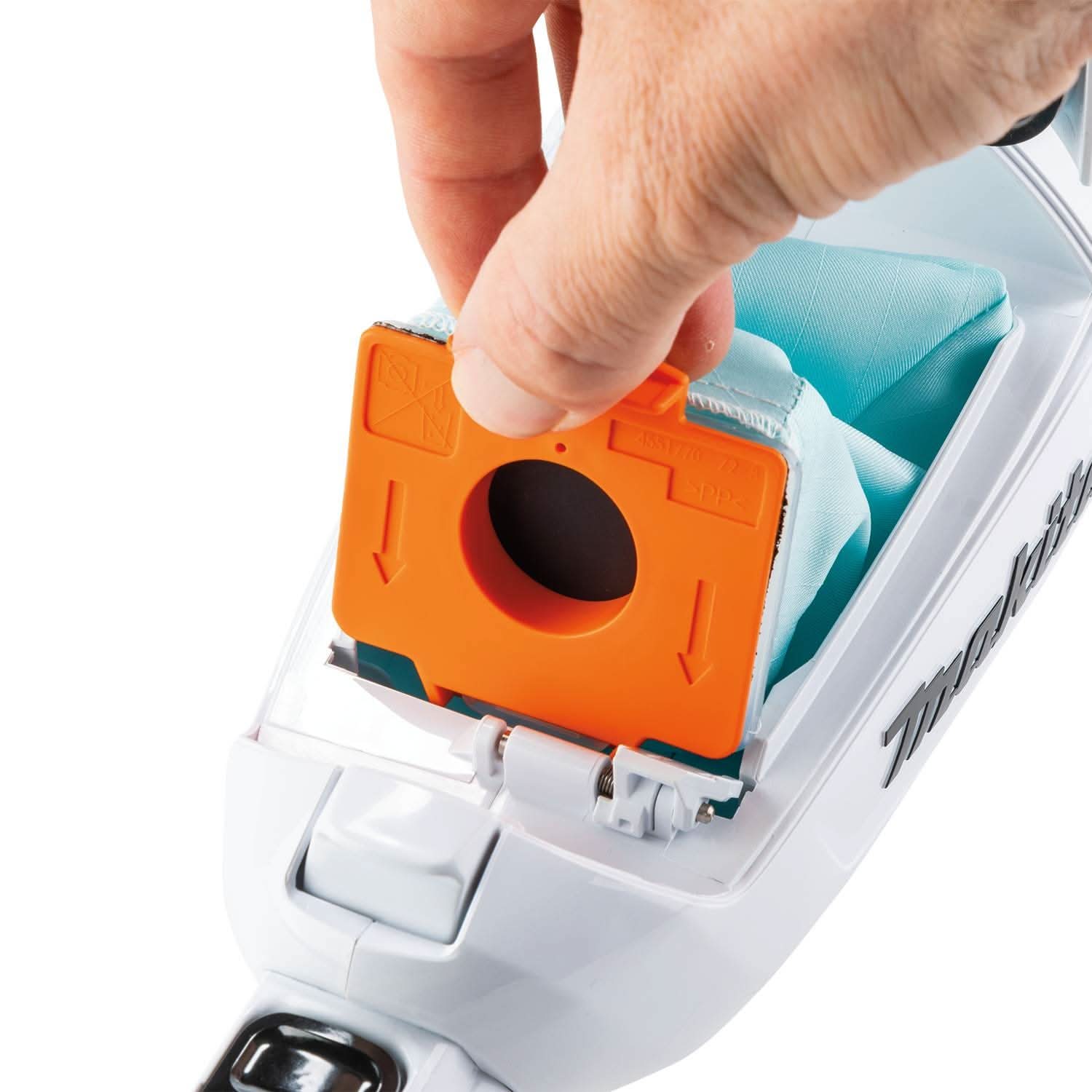 Makita XLC10R1W 18V LXT Lithium-ion Brushless Cordless 4-Speed Compact Stick Vacuum Kit, w/ Push Button and Dust Bag (2.0Ah)