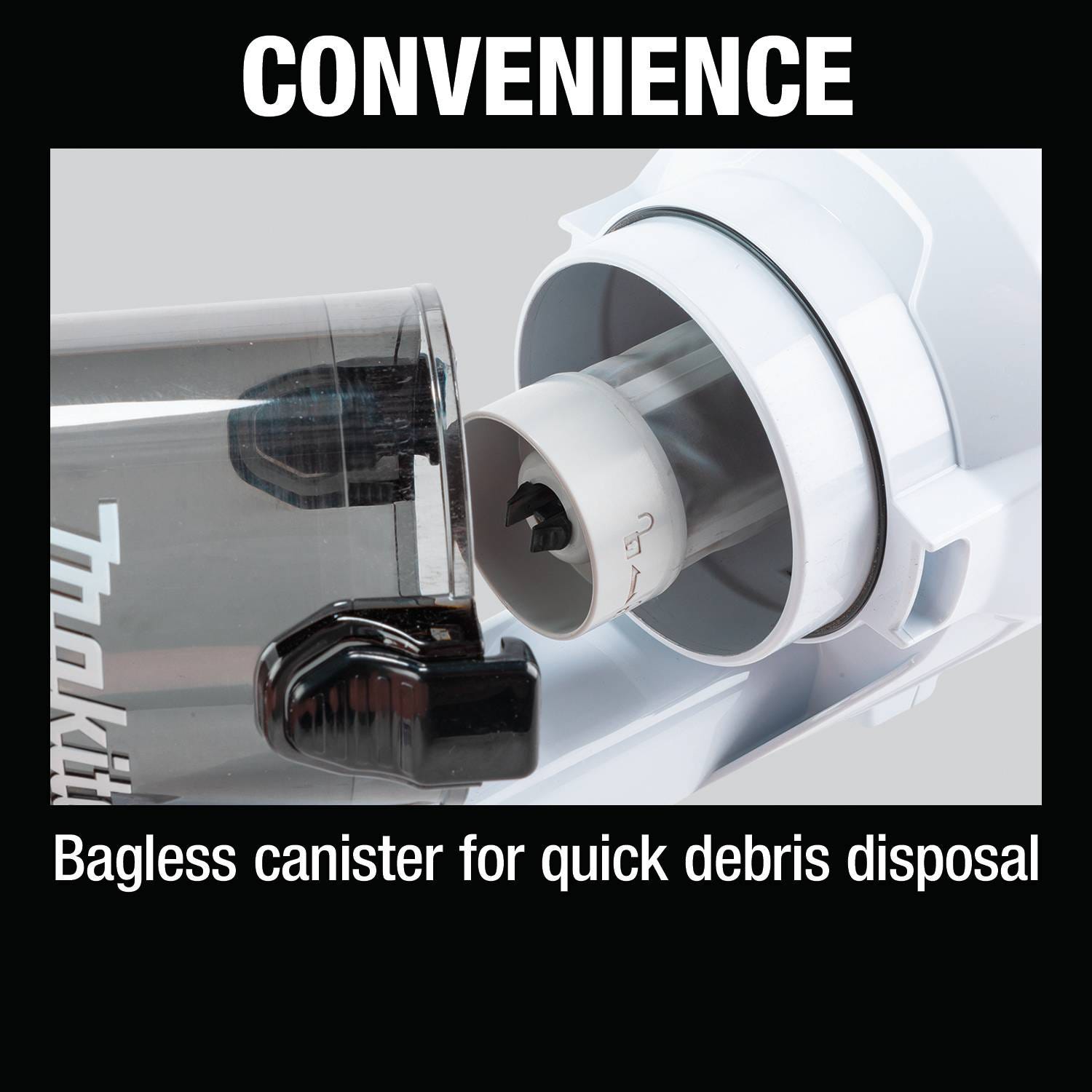 Makita XLC11ZW 18V LXT Lithium-ion Compact Brushless Cordless Cyclonic 4-Speed Stick Vacuum (Tool Only)