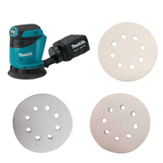 Makita 18V LXT Cordless 5" Sander with 15-Piece Assorted Abrasives Kit (Bare Tool)