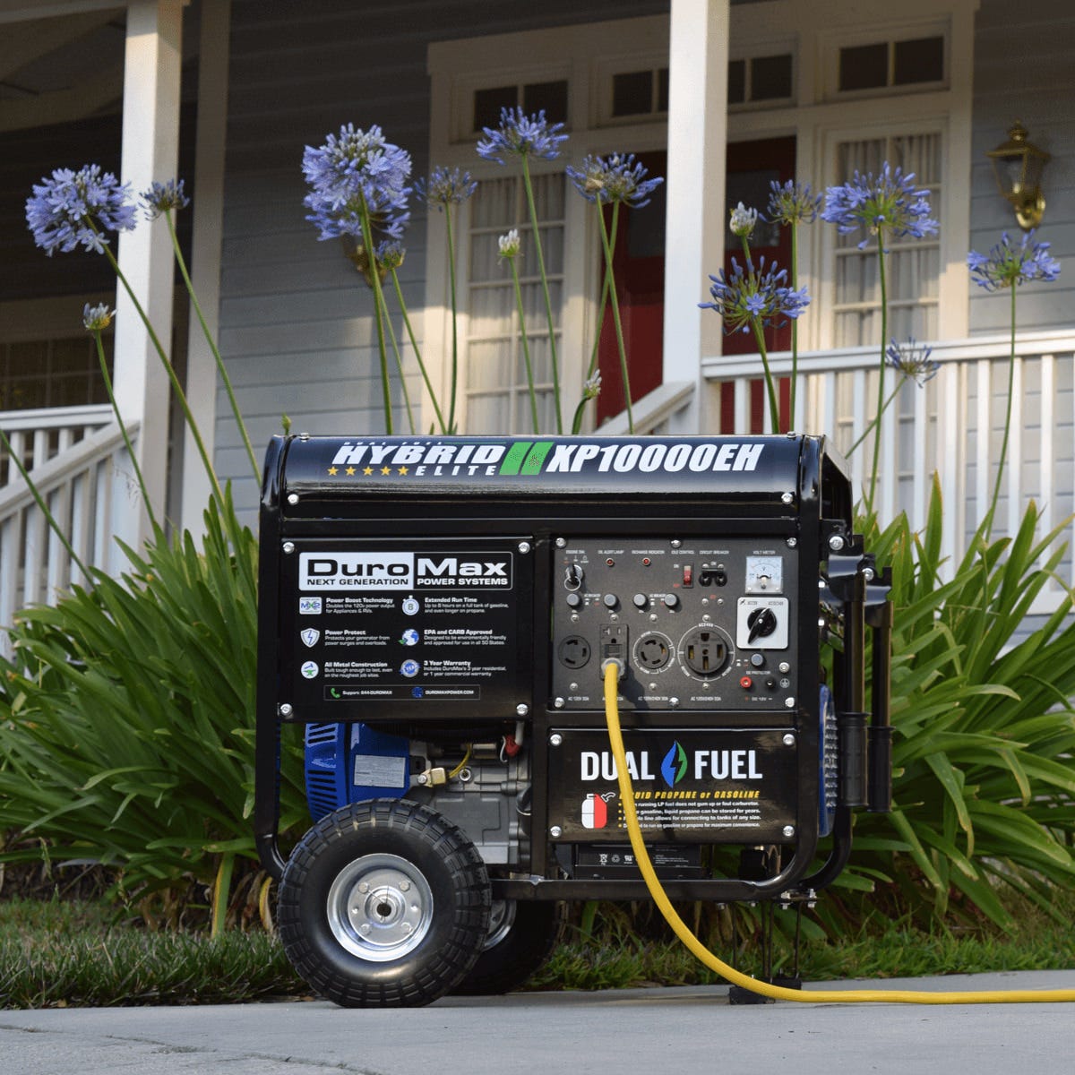 DuroMax XP10000EH 10,000-Watt 439cc Electric Start Dual Fuel Hybrid Portable Generator