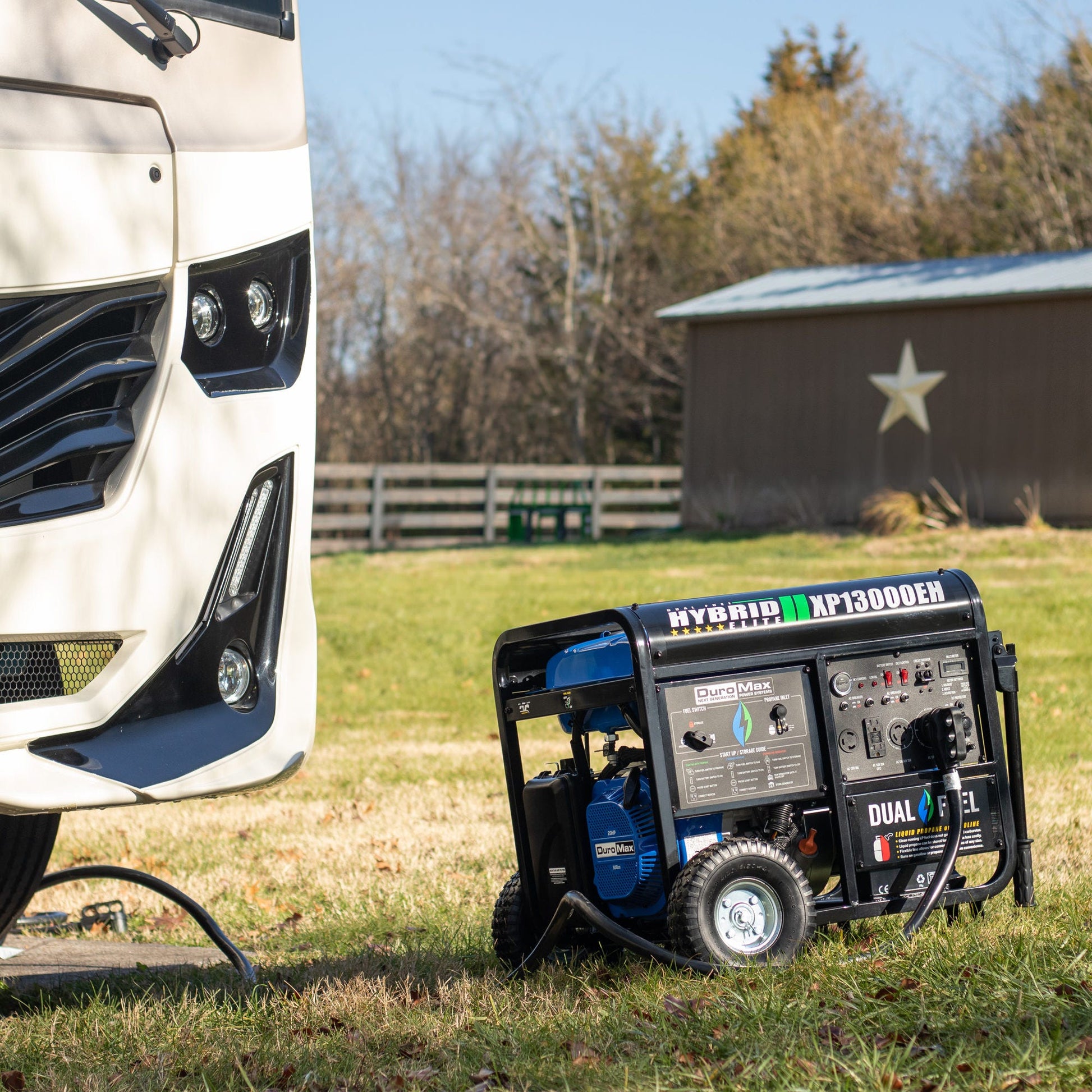 DuroMax XP13000EH 13,000-Watt 500cc Portable Hybrid Gas Propane Generator