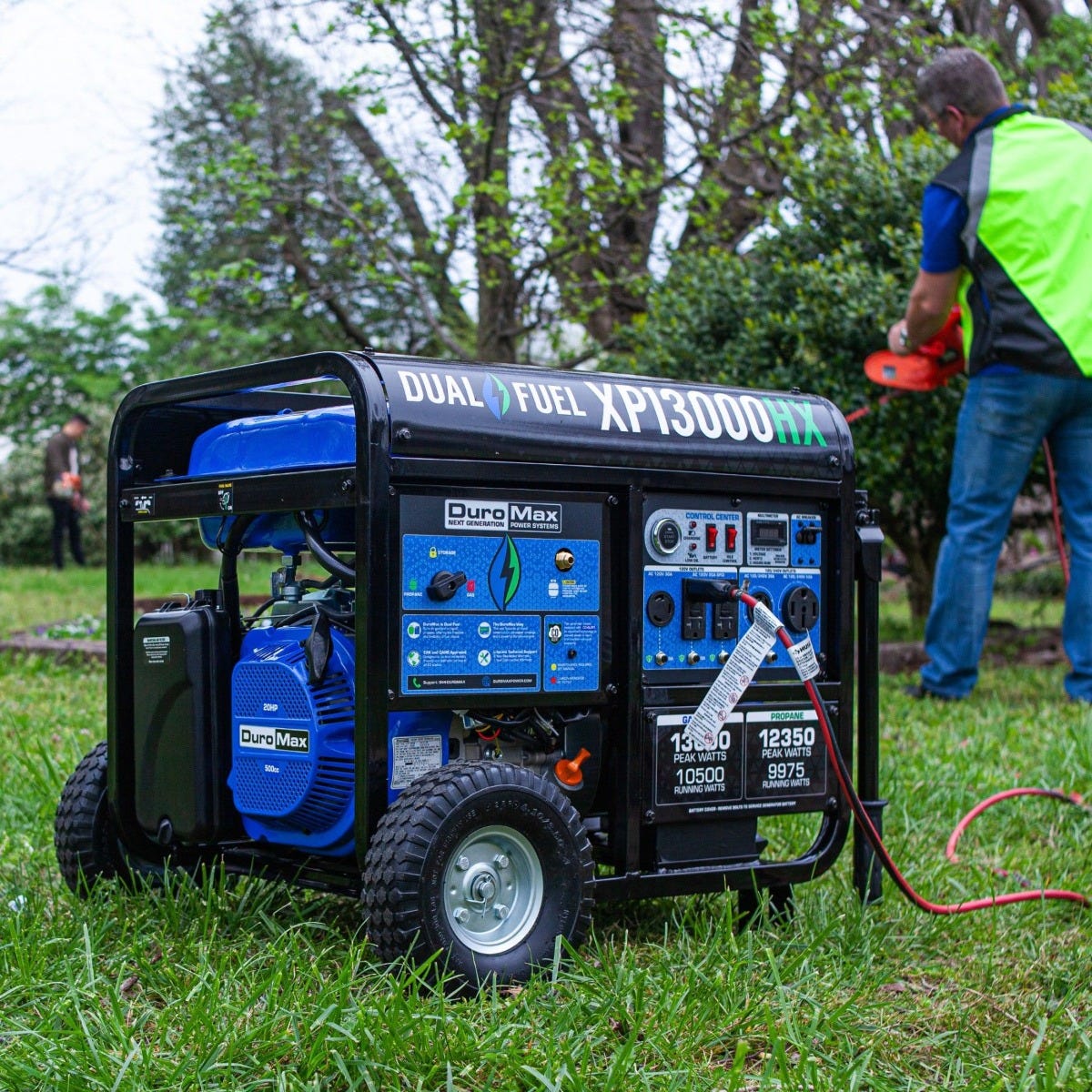 DuroMax XP13000HX 13000-Watt 500cc Dual Fuel Gas Propane Portable Generator with CO Alert