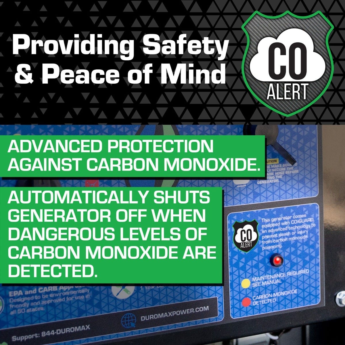 DuroMax XP13000HX 13000-Watt 500cc Dual Fuel Gas Propane Portable Generator with CO Alert