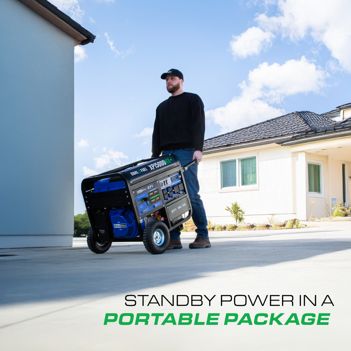 Duromax XP15000HX+ Electric Start 15,000 Watt Dual-Fuel EFI Portable Generator