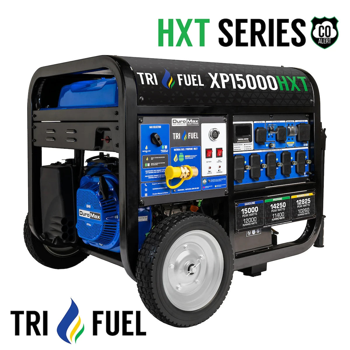 Duromax XP15000HXT 15,000 Watt Electric Start Tri-Fuel Portable Generator