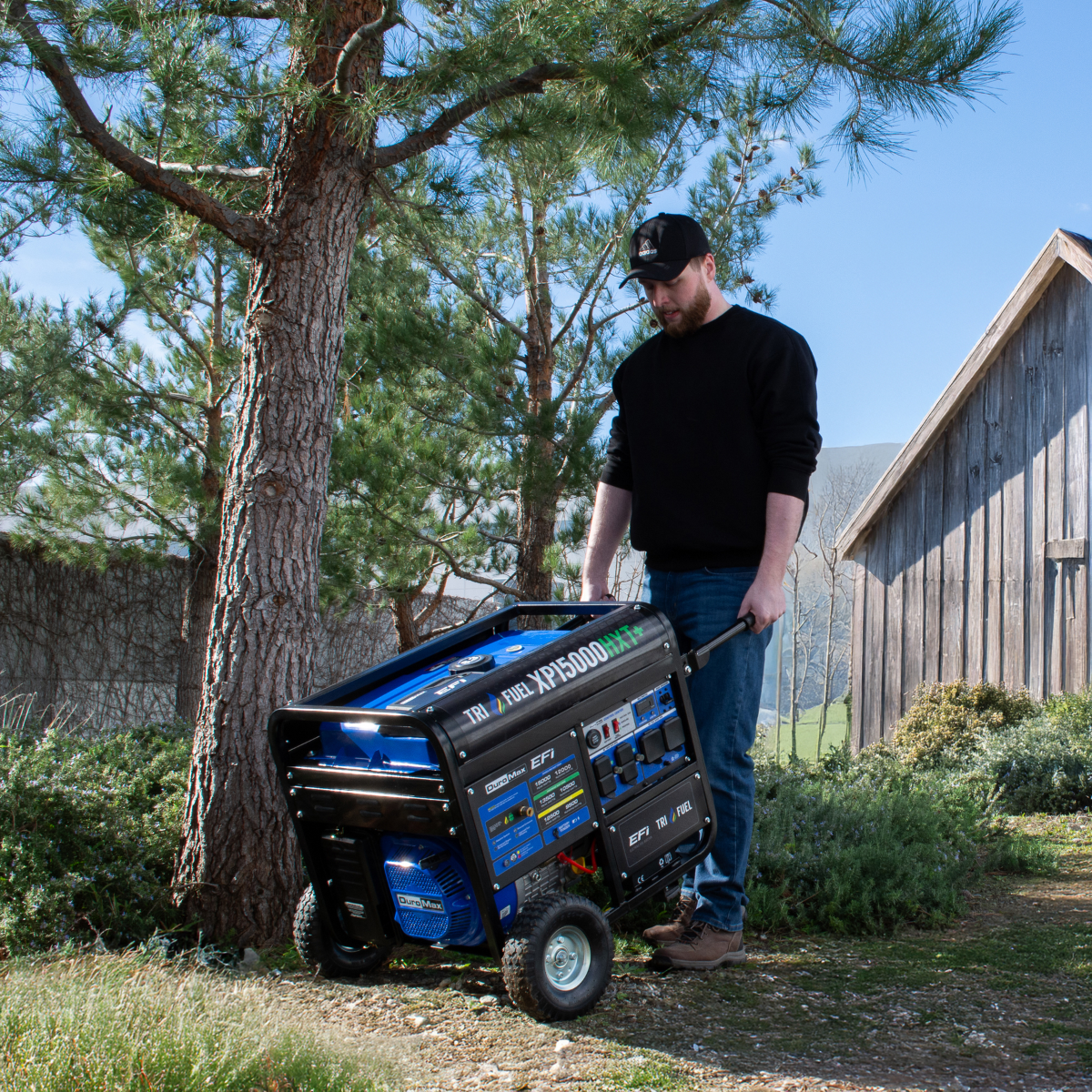 Duromax XP15000HXT+ Electric Start 15,000 Watt Tri-Fuel EFI Portable Generator