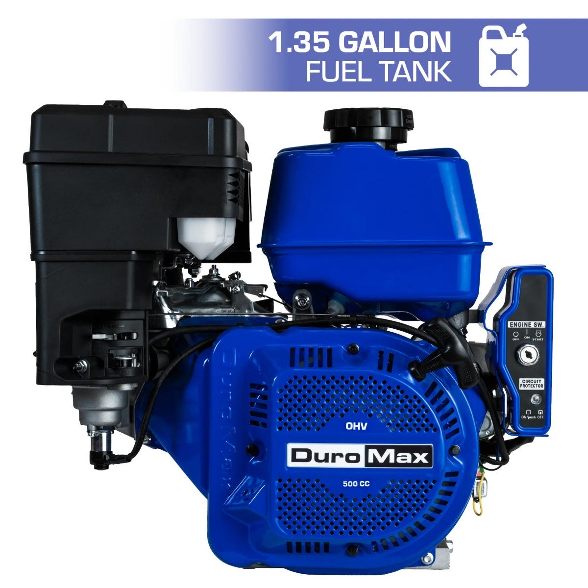 Duromax XP20HPE 500cc 1" Shaft Recoil/Electric Start Gasoline Engine