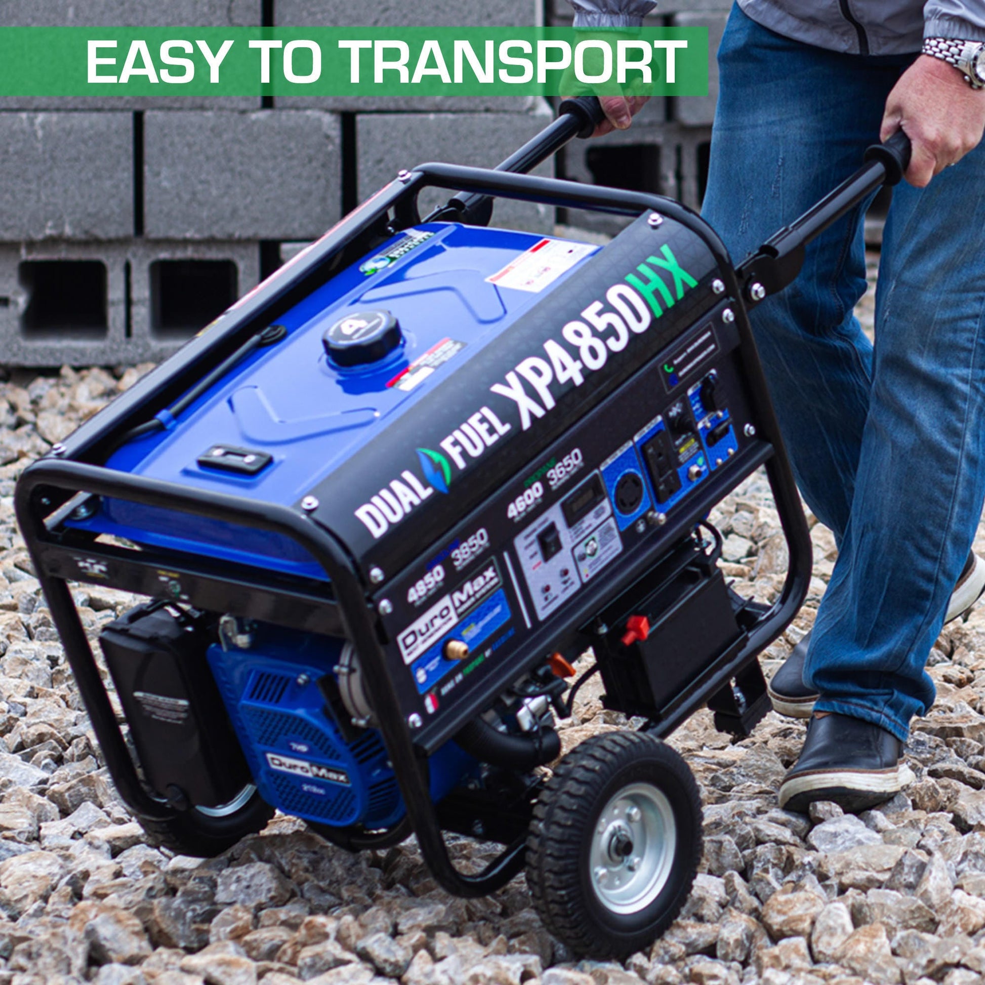 DuroMax XP4850HX 4,850-Watt 210cc Dual Fuel Gas Propane Portable Generator with CO Alert