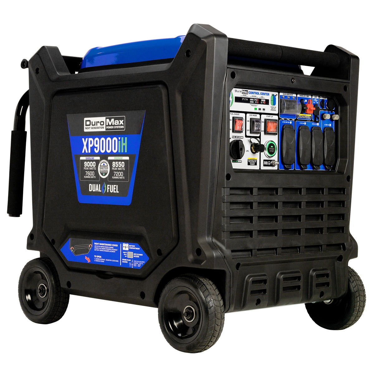 DuroMax XP9000iH 9,000-Watt 459cc Dual Fuel Digital Inverter Hybrid Portable Generator