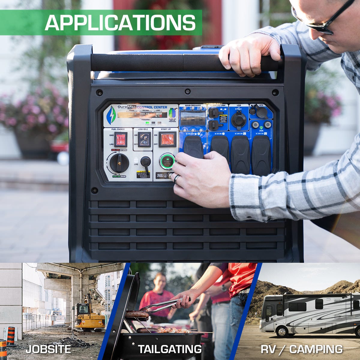 DuroMax XP9000iH 9,000-Watt 459cc Dual Fuel Digital Inverter Hybrid Portable Generator