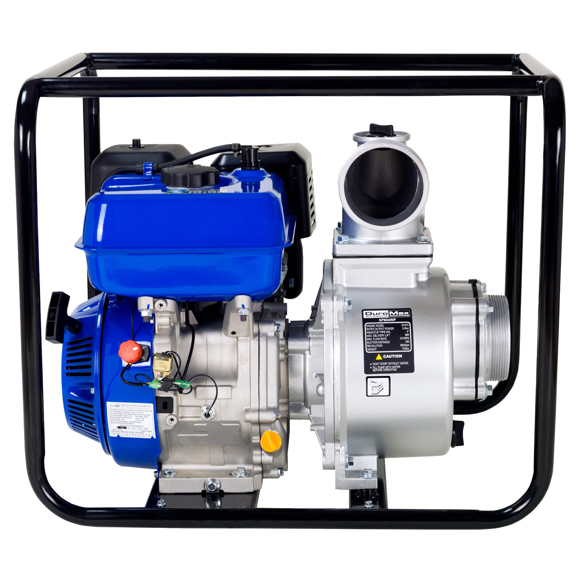 DuroMax XP904WP 270cc 427-GPM 3,600-RPM 4-Inch Gasoline Engine Portable Water Pump