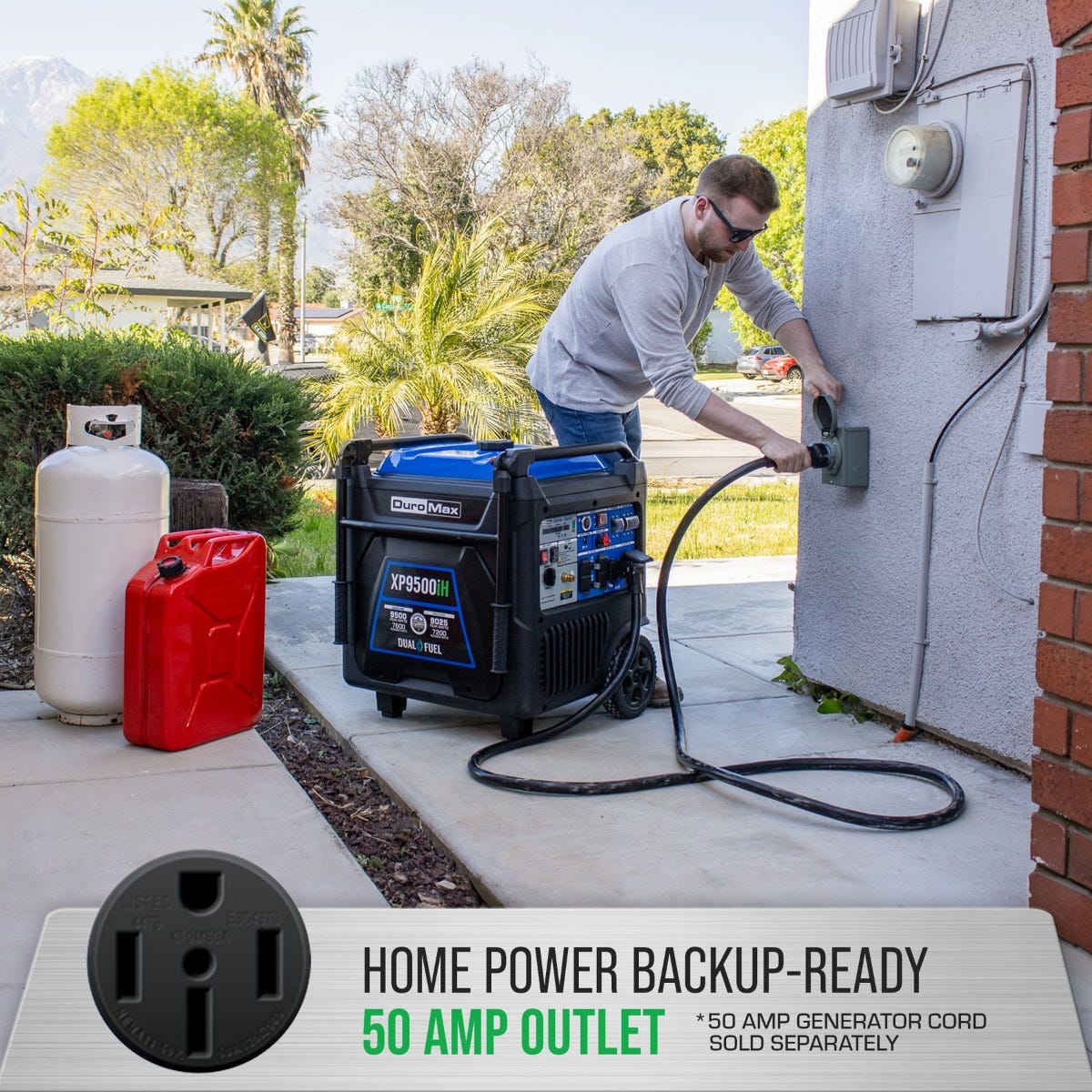 Duromax XP9500iH Portable Dual Fuel Inverter 9,500-Watt Generator w/ CO Alert
