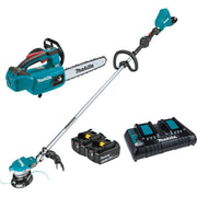 Makita XRU15PT-XCU06Z 18V X2 (36V) LXT Brushless Cordless String Trimmer and 10-in Top Handle Chain Saw 5.0Ah Kit