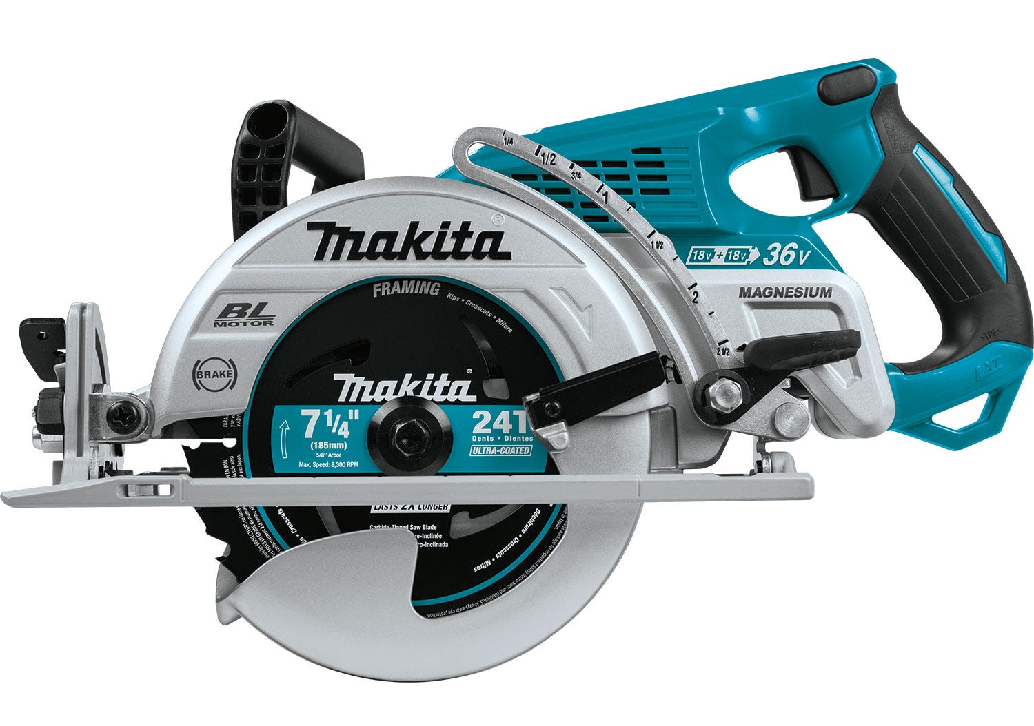 Makita XSR01Z 36V (18V X2) LXT Brushless Rear Handle 7-1/4" Circular Saw, Tool Only
