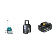 Makita 18V LXT 1.3 Gal. Sprayer w/ 18V LXT / 12V max CXT Bluetooth Radio & 18V LXT 5.0Ah Battery