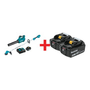 Makita 18V LXT Brushless Blower Trimmer 4.0Ah / 6.0Ah Variety 3-Pack Combo Kit