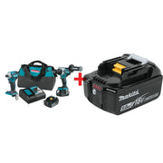 Makita 18V LXT Brushless Impact Driver and Hammer Drill 5.0Ah 3-Pack Battery Combo Kit
