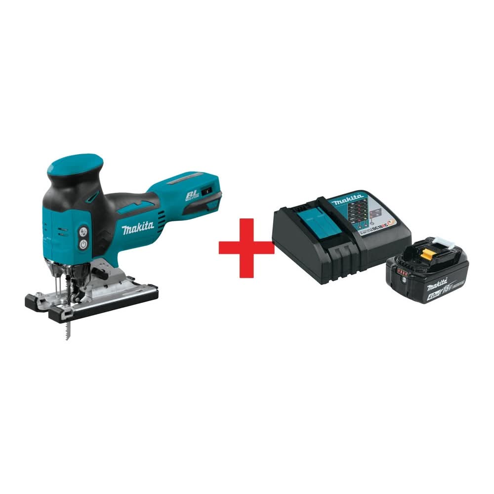 Makita 18V LXT Brushless Barrel Grip Jig Saw with 18V 4.0Ah Battery & Charger Starter Pack