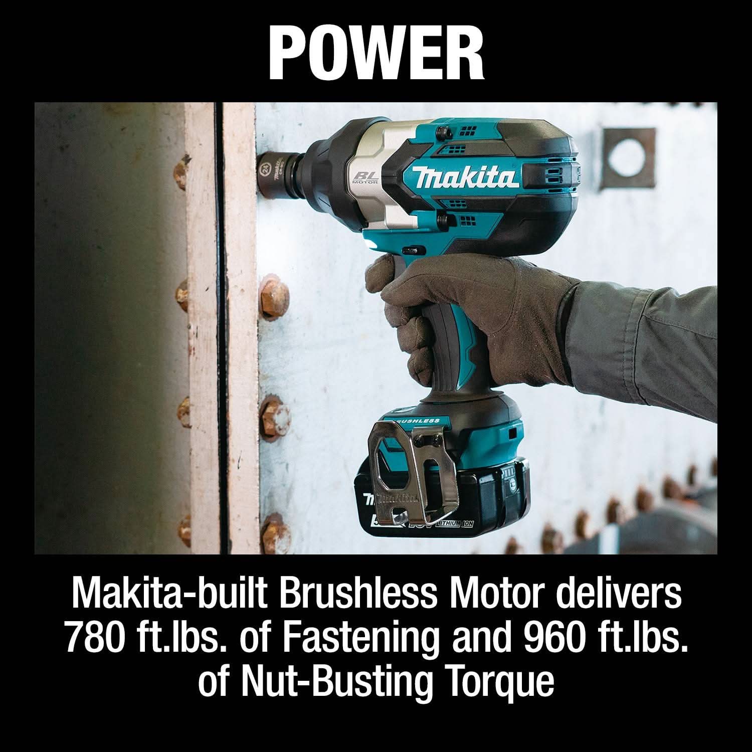 Makita XWT19T 18V LXT Lithium-Ion Brushless Cordless 3-Speed 1/2
